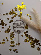 Elegant wooden cake topper, Happy Birthday