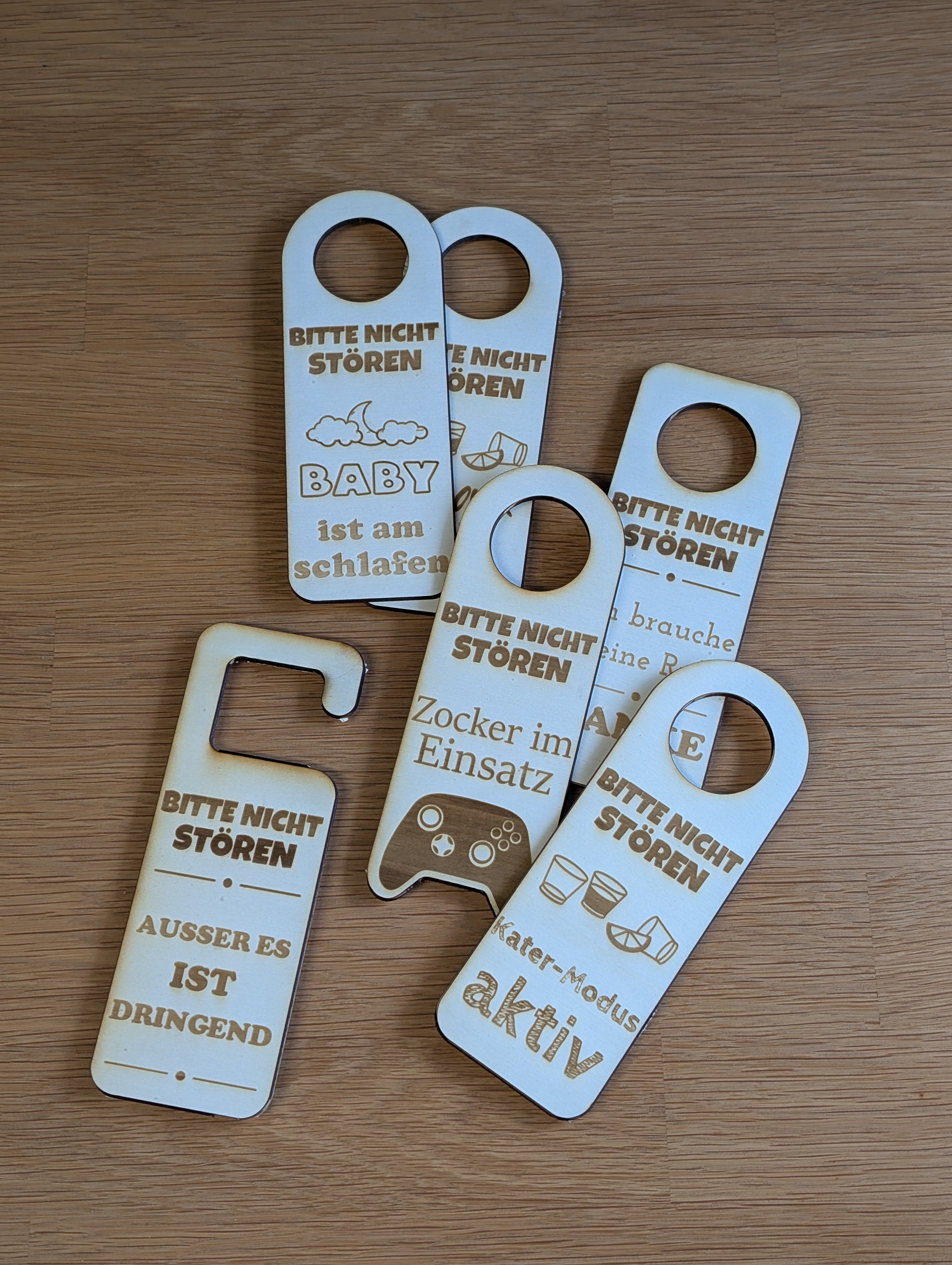 Türhänger Holz Spruch, Türanhänger, Bitte nicht stören Schild, Lustiges Geschenk, Home Office & Baby, Gamer