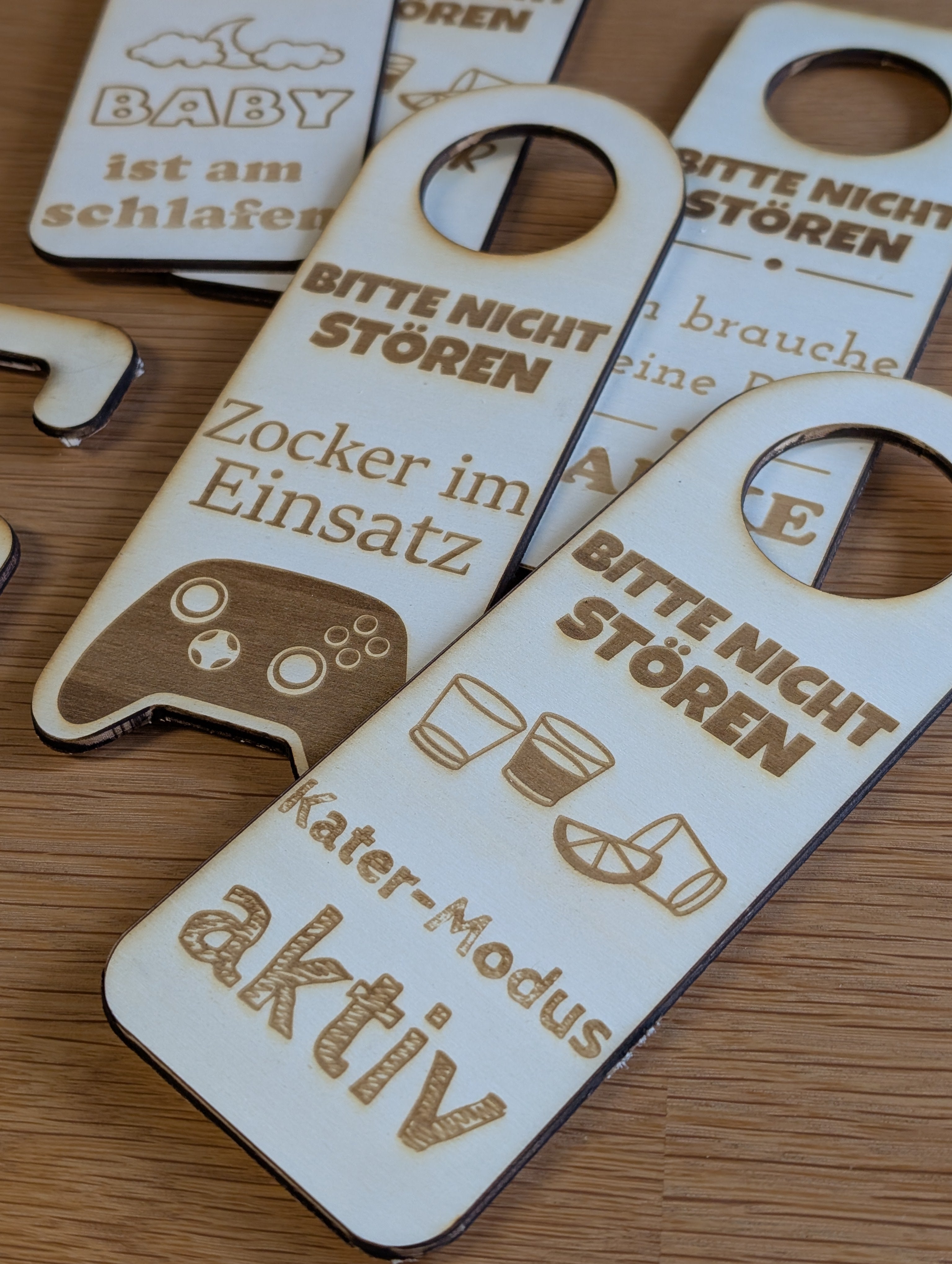 Türhänger Holz Spruch, Türanhänger, Bitte nicht stören Schild, Lustiges Geschenk, Home Office & Baby, Gamer