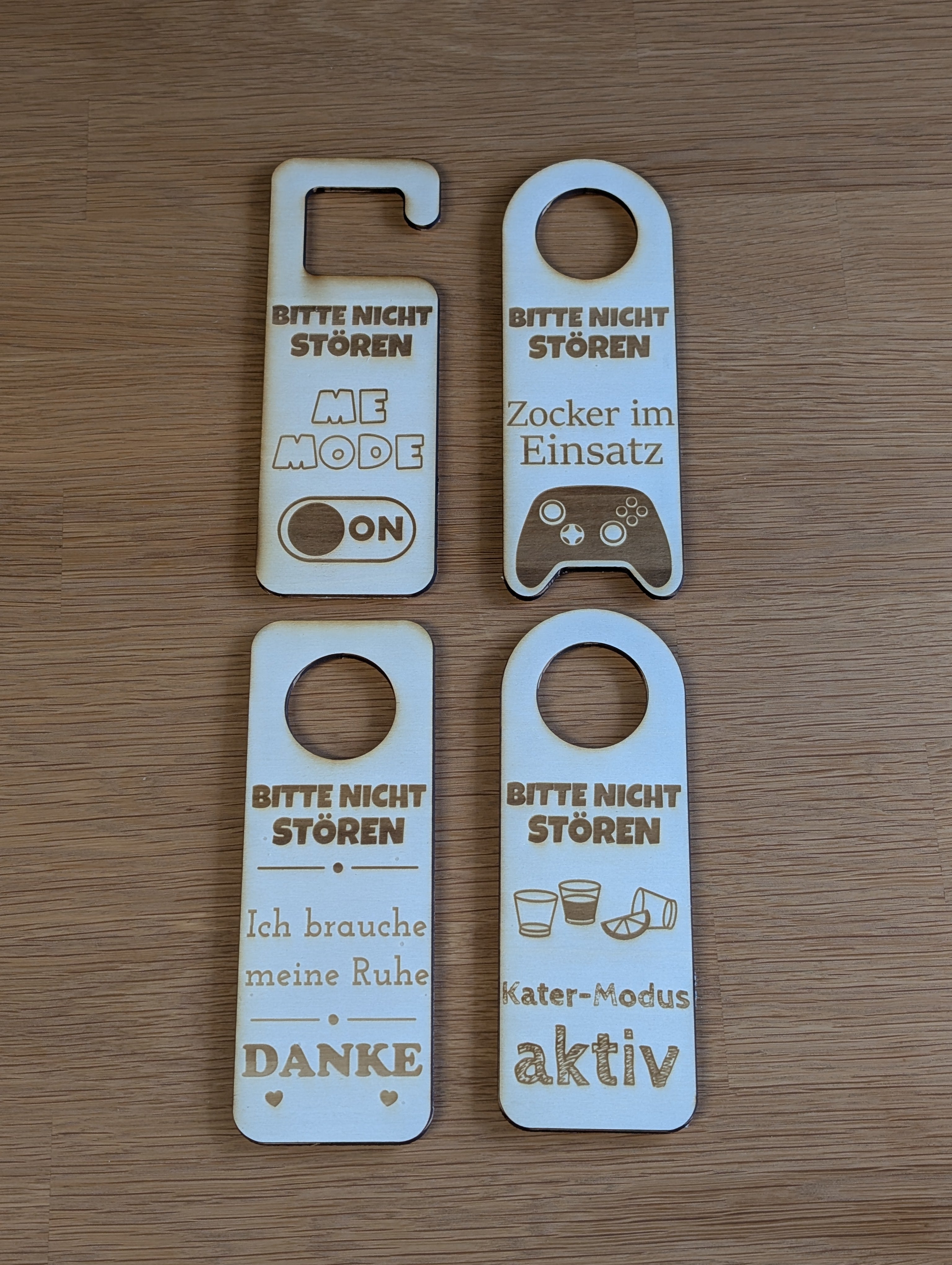 Türhänger Holz Spruch, Türanhänger, Bitte nicht stören Schild, Lustiges Geschenk, Home Office & Baby, Gamer
