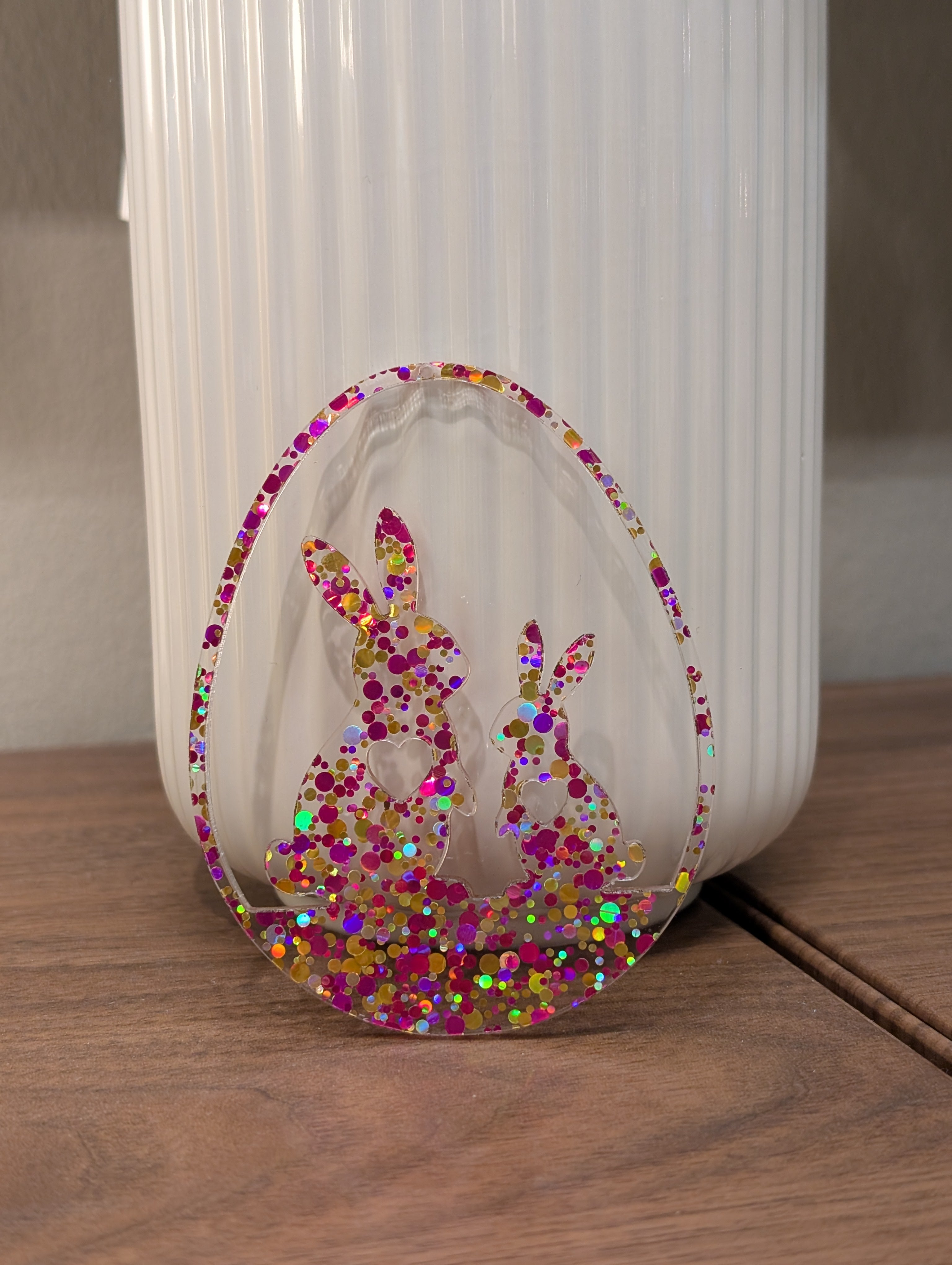 Osterdekoration Zwei Hässchen