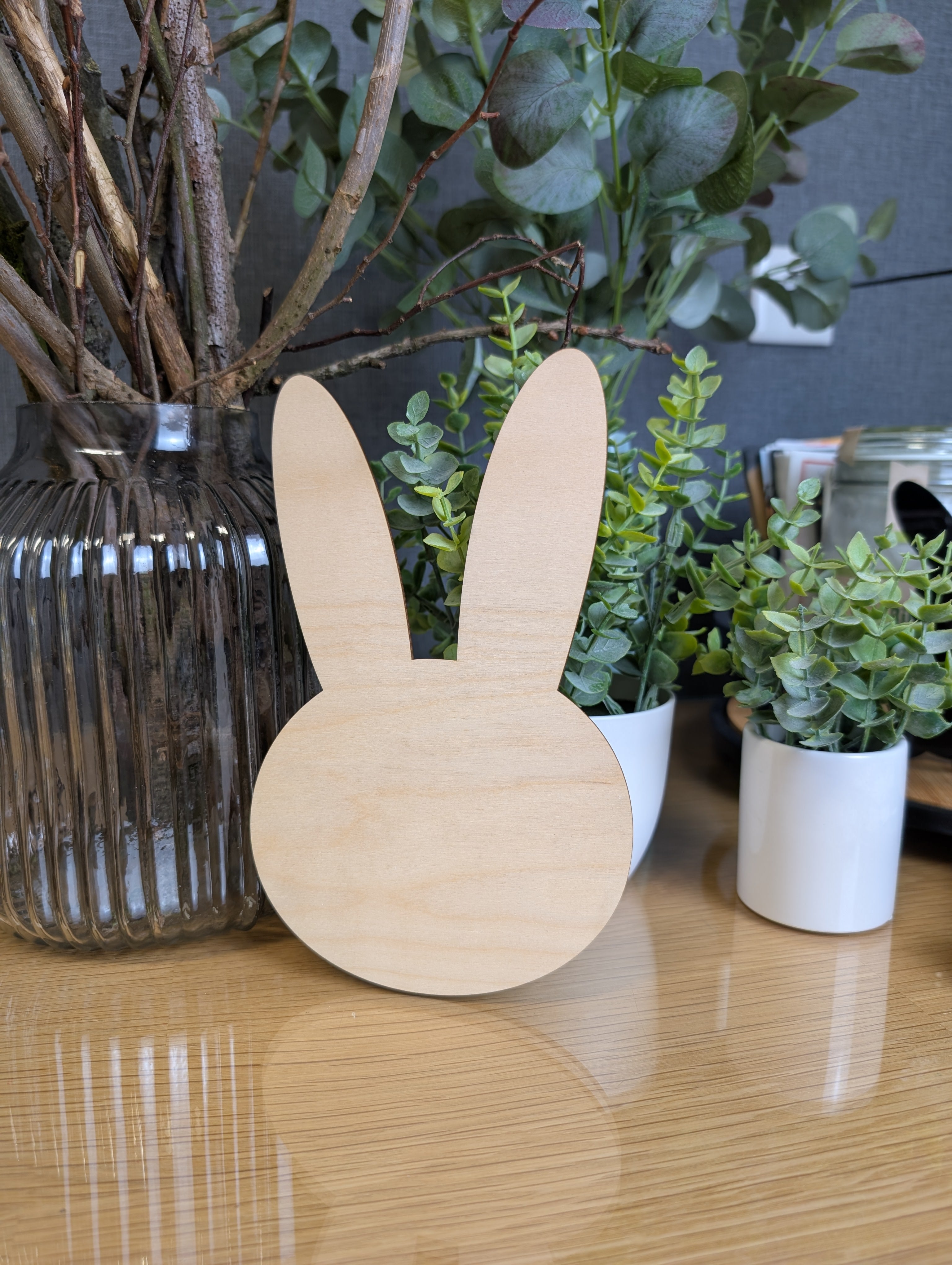 Holzkranz Hase Natur ,,Löffelohr"