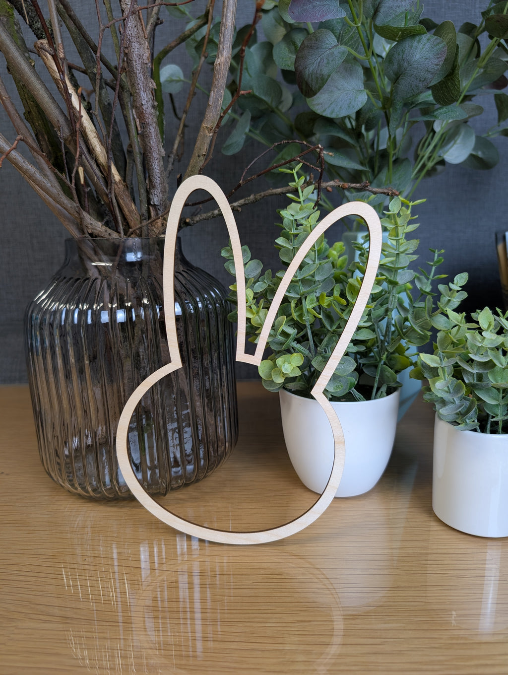 Holzkranz Hase Natur ,,Löffelohr"