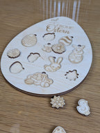 Montessori-Holzpuzzle „Osterzauber“ – Erstes Ostermotive & Formen entdecken