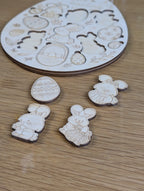 Montessori-Holzpuzzle „Hasenbande“