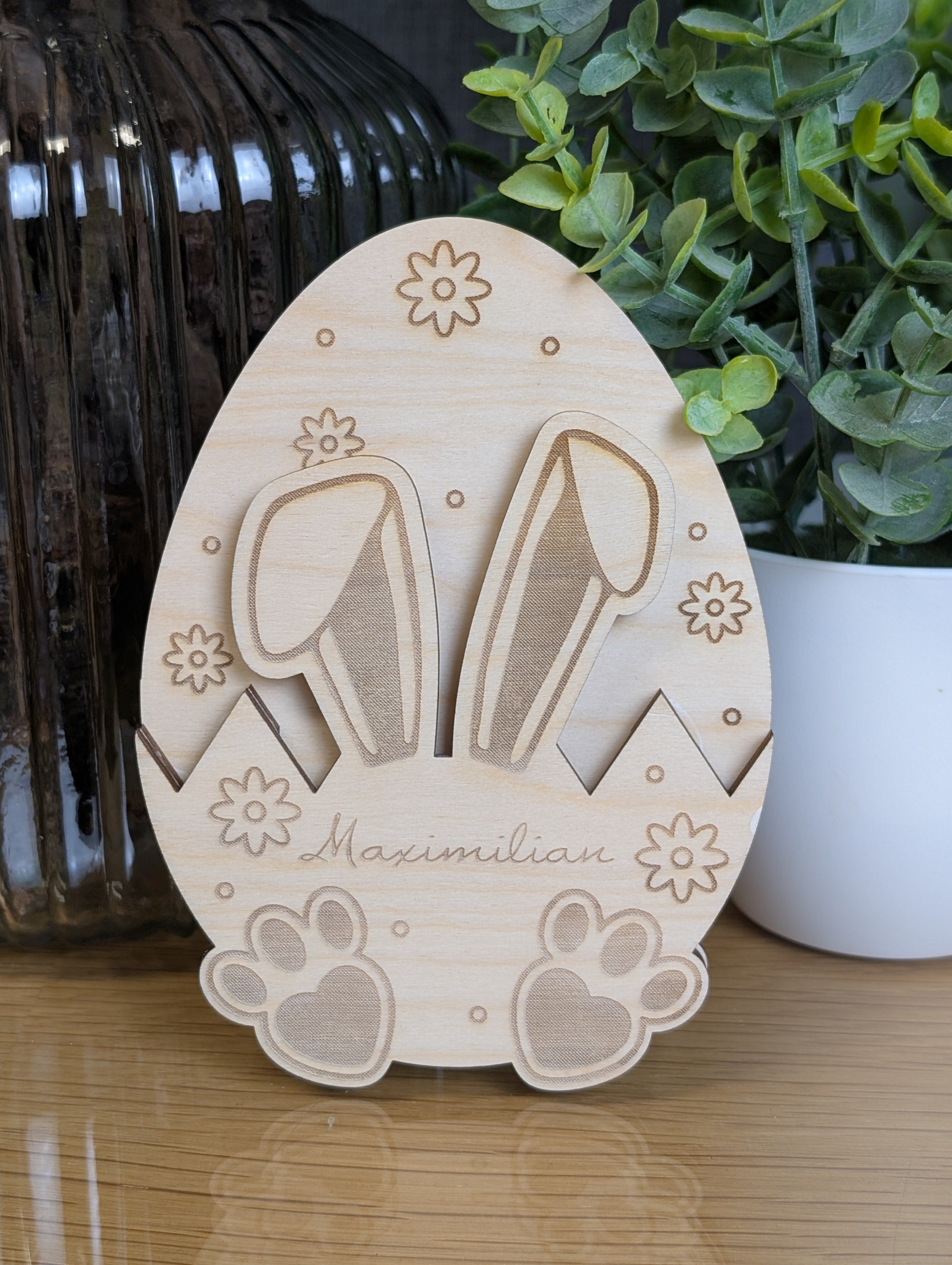 Montessori-Holzpuzzle „Hasenbande“