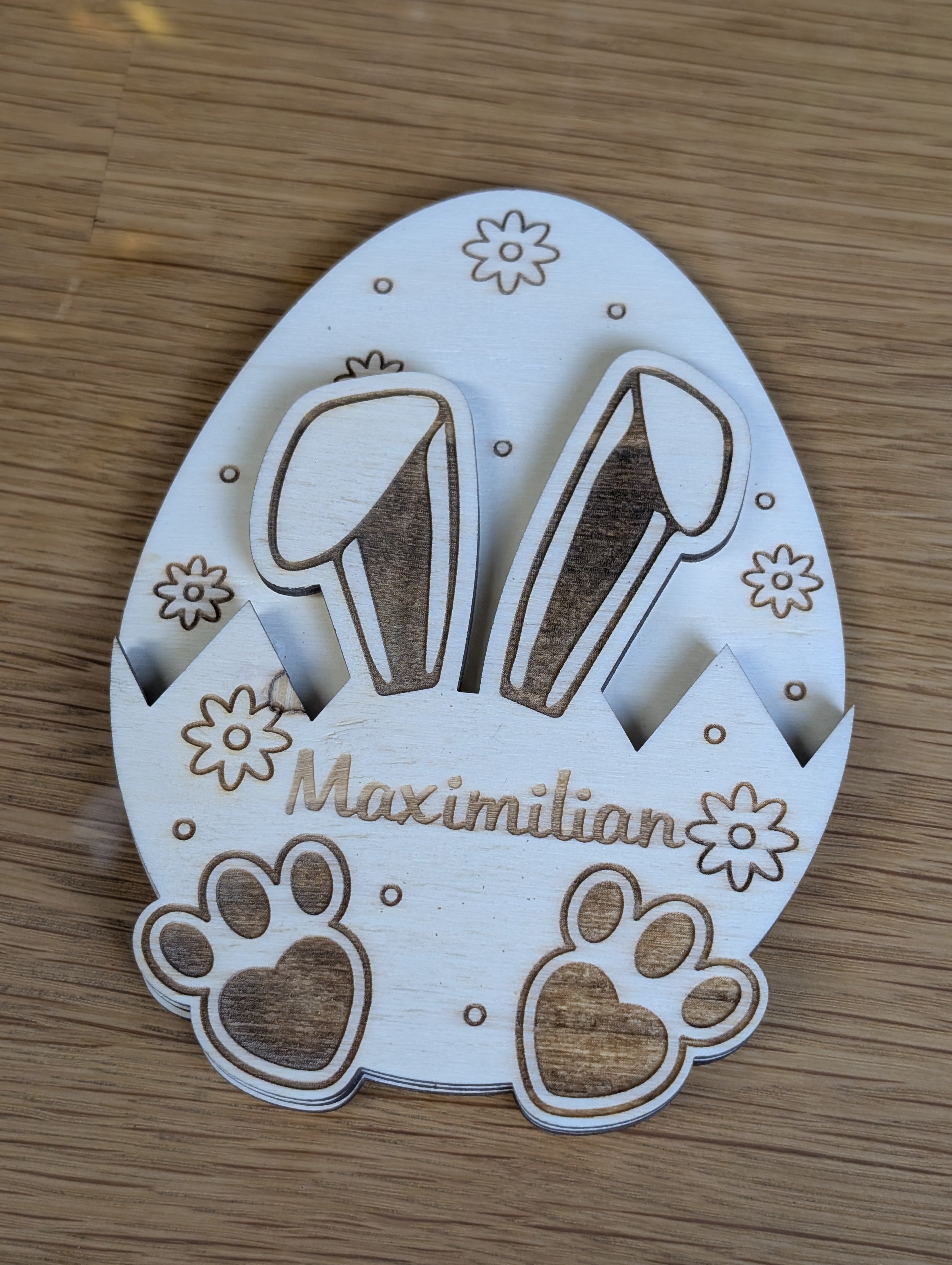 Montessori-Holzpuzzle „Hasenbande“