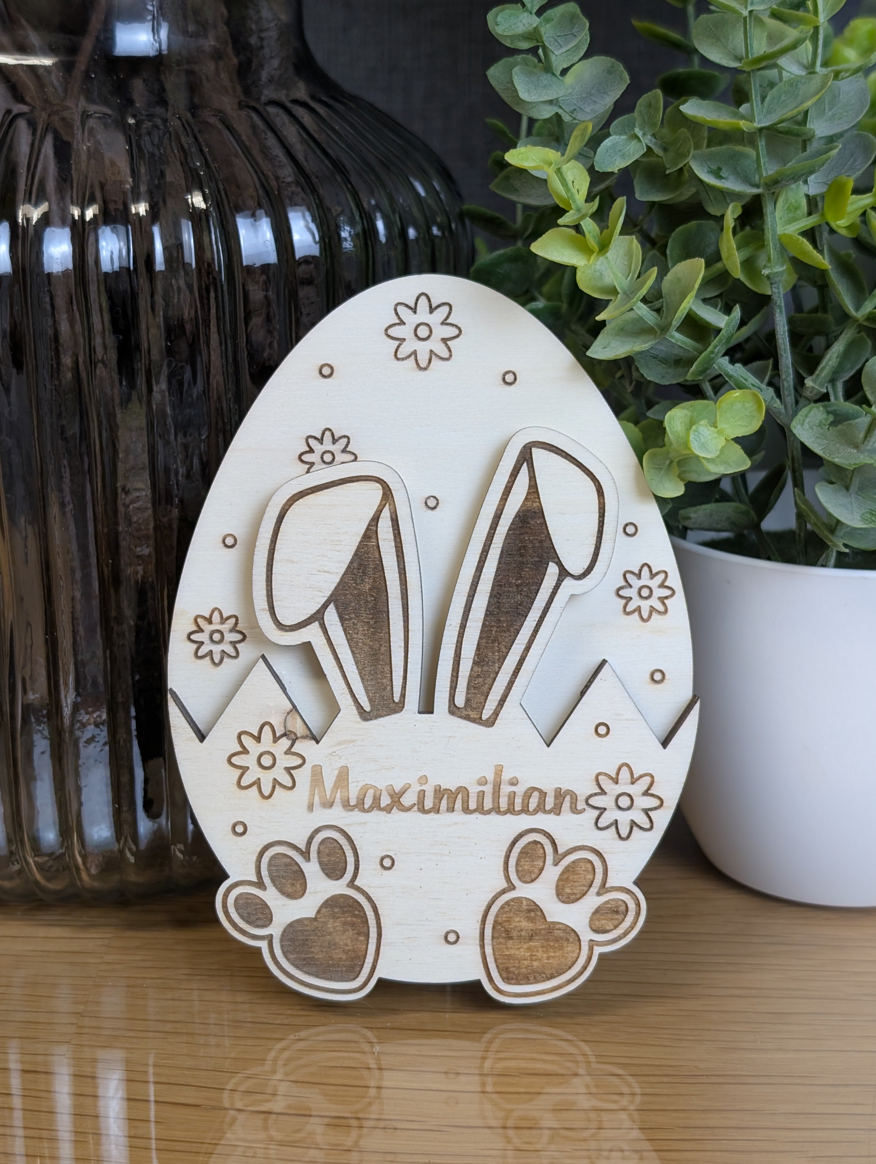 Montessori-Holzpuzzle „Hasenbande“