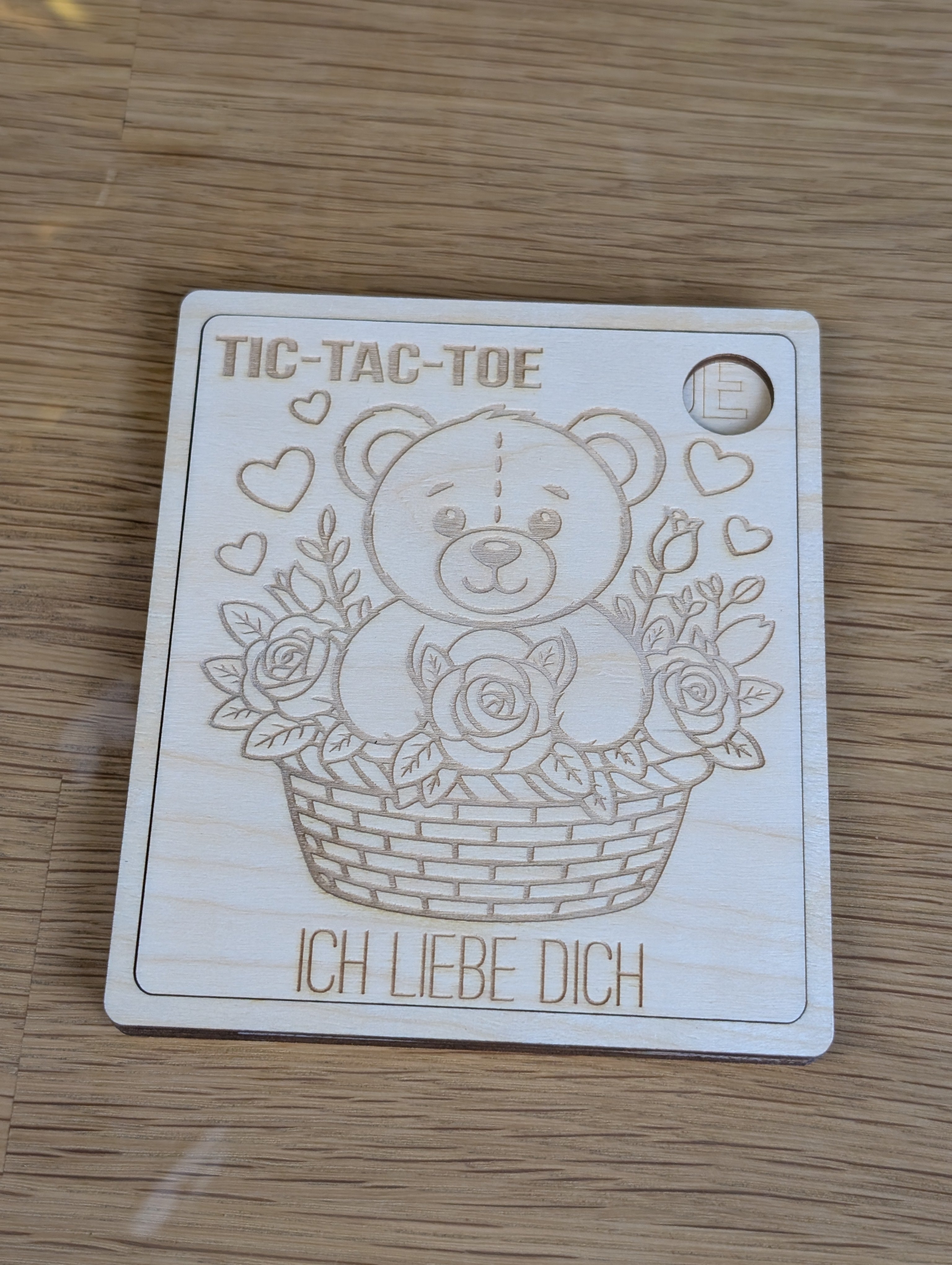 Holz-Reisespiel „Herz an Herz“ | Valentinstag Edition