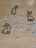 Osteranhänger „Hasen-Silhouette“ filigran | 3er Set