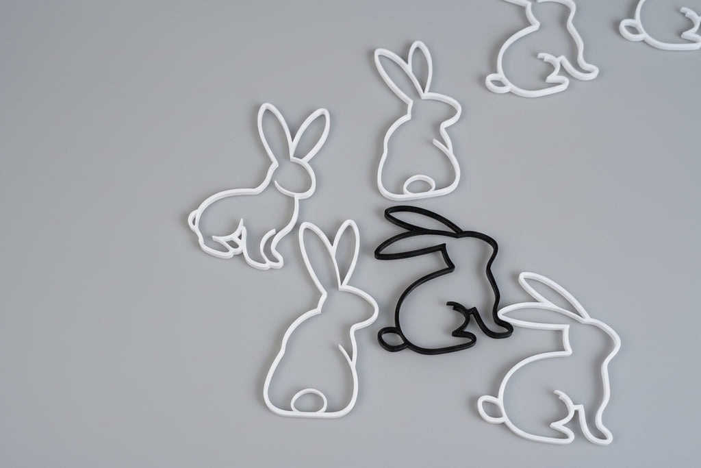 Osteranhänger „Hasen-Silhouette“ filigran | 3er Set