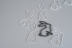 Osteranhänger „Hasen-Silhouette“ filigran | 3er Set