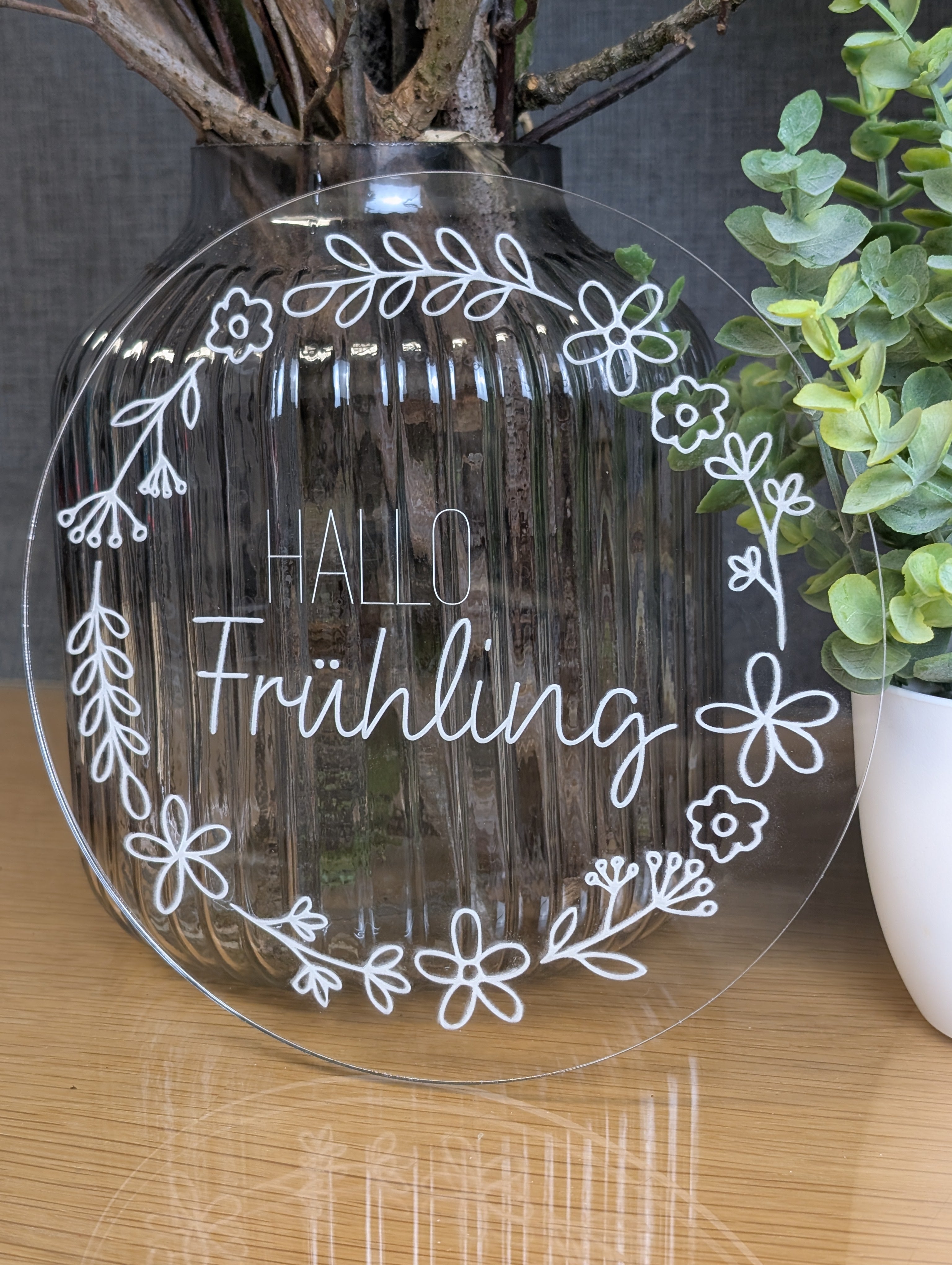 Wand-Dekoration Hallo Frühling