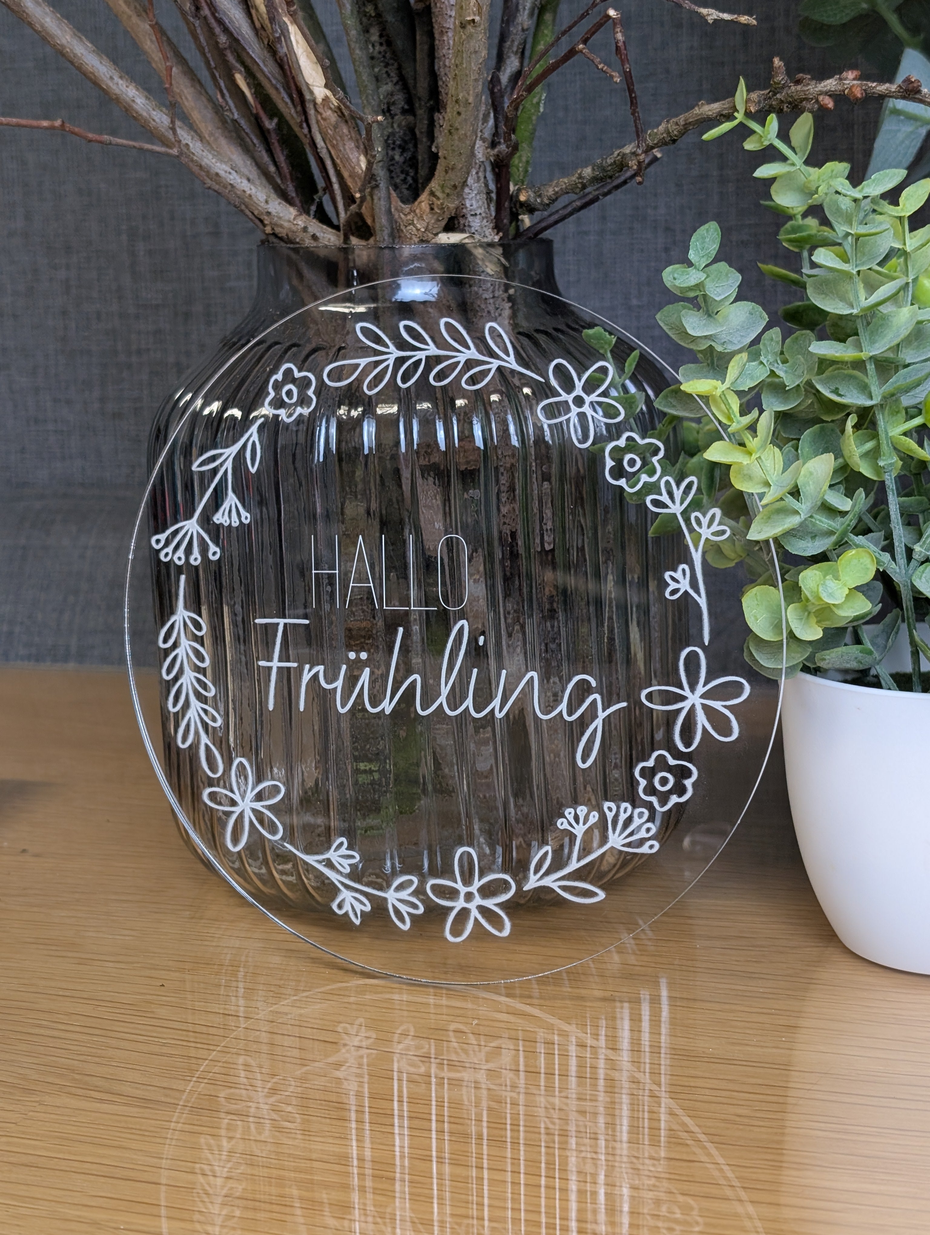 Wand-Dekoration Hallo Frühling