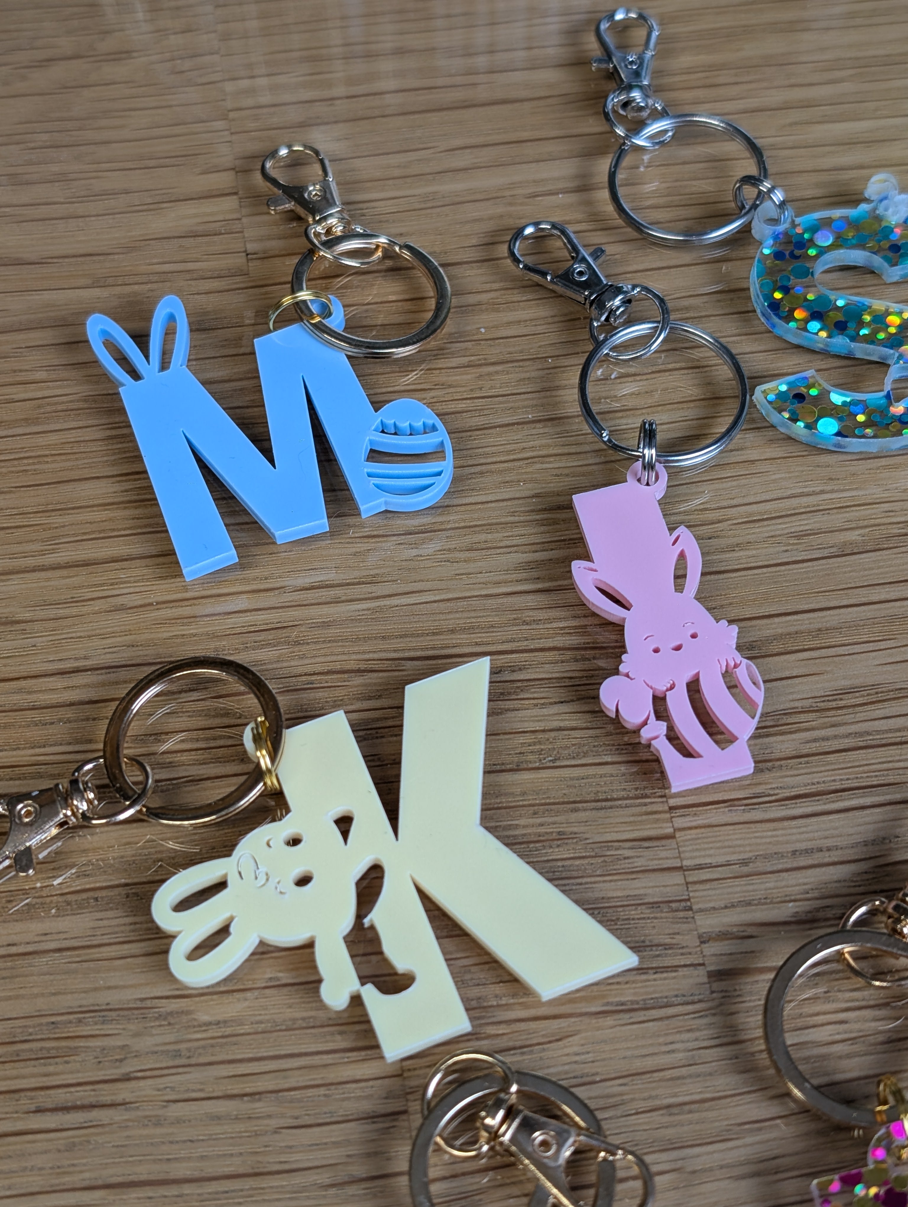 Initial-Osterei | Personalisierter Schlüsselanhaenger A-Z