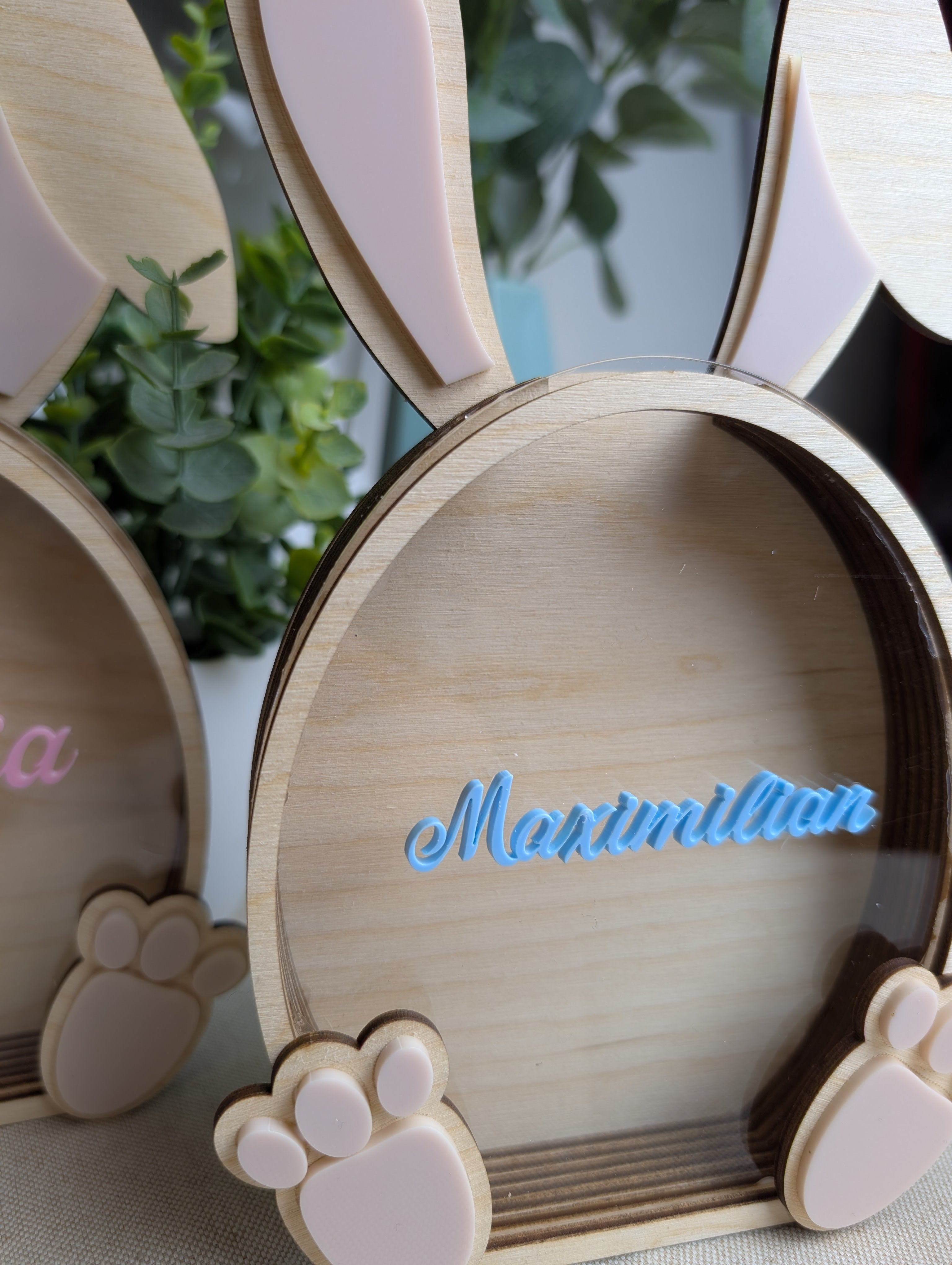 Personalisierte 3D-Hasen-Box | Spardose & Aufbewahrung mit Wunschname