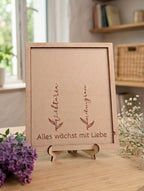 Personalisiertes Fingerabdruck-Schild aus Holz | Geschenk für Mama