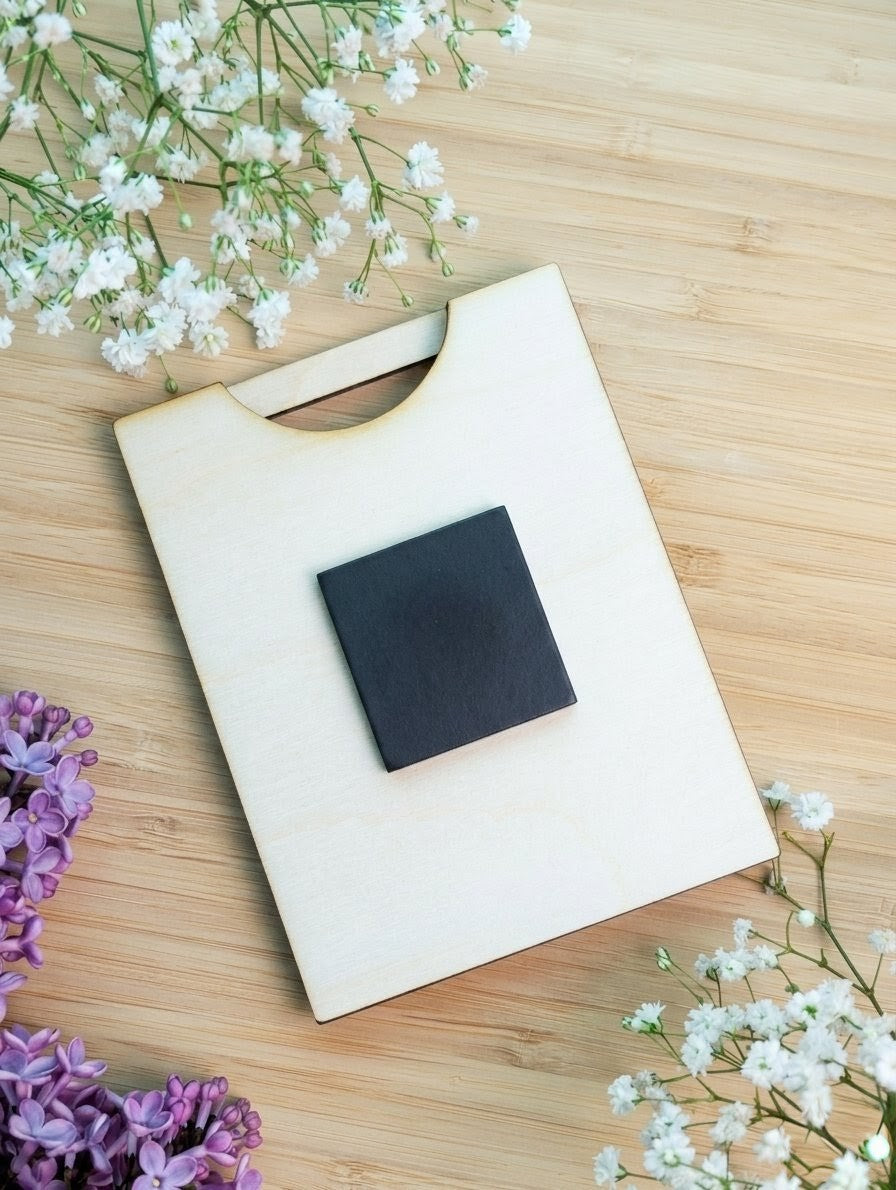 Personalisierter Magnet-Bilderrahmen aus Holz | Geschenk für Mama