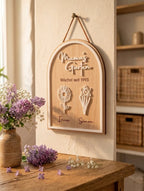 3D-Holzschild "Mamas Garten" mit Namen & Blumen | Personalisiertes Geschenk