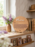 Holzschild "Definition Mama" mit 3D-Schrift | Emotionales Geschenk