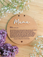 Holzschild "Definition Mama" mit 3D-Schrift | Emotionales Geschenk