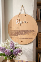 Holzschild "Definition Opa" mit 3D-Schrift | Emotionales Geschenk