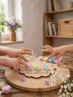 DIY-Holzschild "Lieblingsblumen" für Fingerabdrücke | Personalisiertes Geschenk