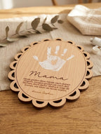 DIY Holzschild Handabdrücke mit Spruch | Personalisiert