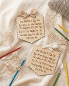 Holz-Wimpel "Russisches Alphabet" – Kyrillisches Schild für das Kinderzimmer