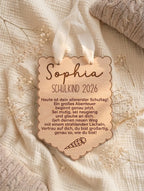 Affirmationsschild zur Einschulung aus Holz | Personalisiertes Geschenk