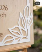 XXL Willkommensschild für Events aus Holz & 3D-Acryl | Personalisiert