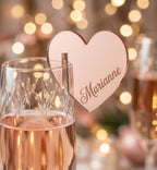 Personalisierte Glasanhänger "Herz" aus Acryl | Platzkarten für Hochzeit & Geburtstag