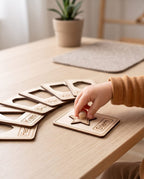 Montessori Formen-Puzzle & Zeichenschablone aus Holz (2-in-1 Set) | 10-teilig inkl. Säckchen