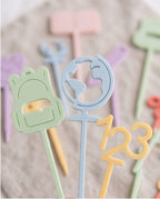 13-teiliges Muffin Topper Set "Einschulung" (Pastell-Mix)