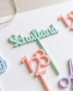 13-teiliges Muffin Topper Set "Einschulung" (Pastell-Mix)