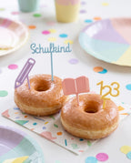 13-teiliges Muffin Topper Set "Einschulung" (Pastell-Mix)