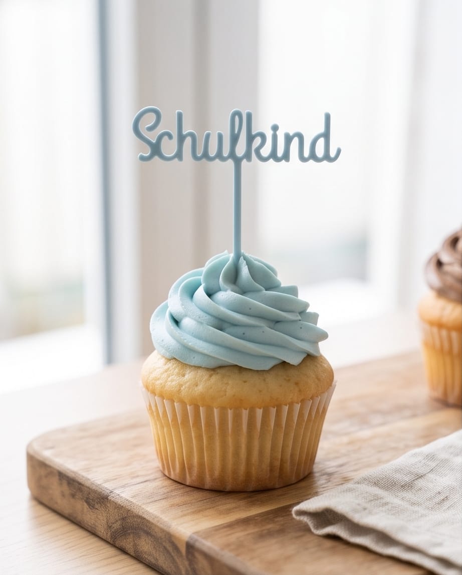 13-teiliges Muffin Topper Set "Einschulung" (Pastell-Mix)