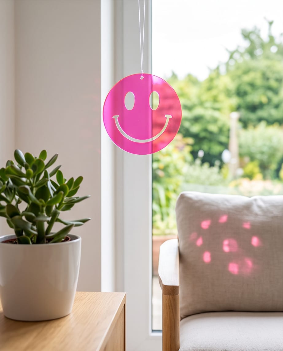 Acryl Smiley Sonnenfänger | Fensterdeko
