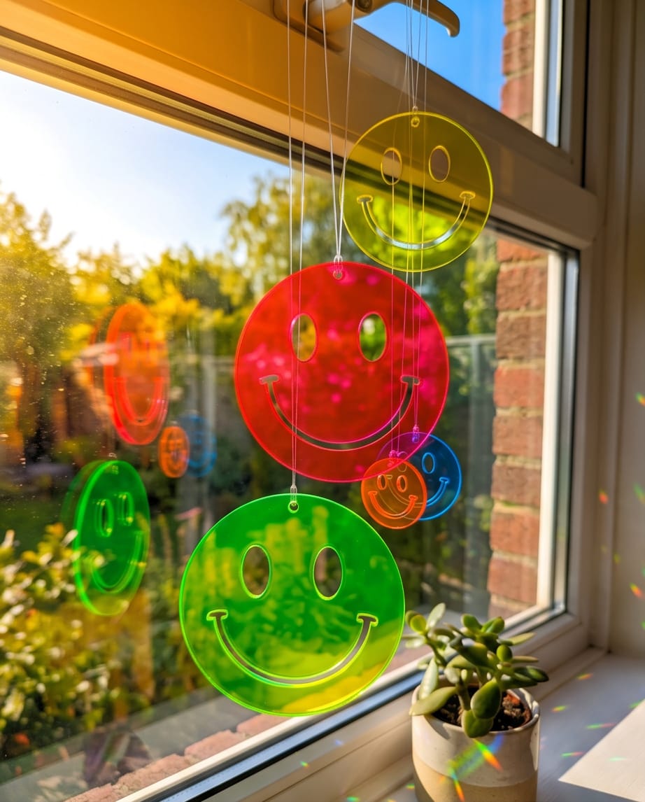 Acryl Smiley Sonnenfänger | Fensterdeko