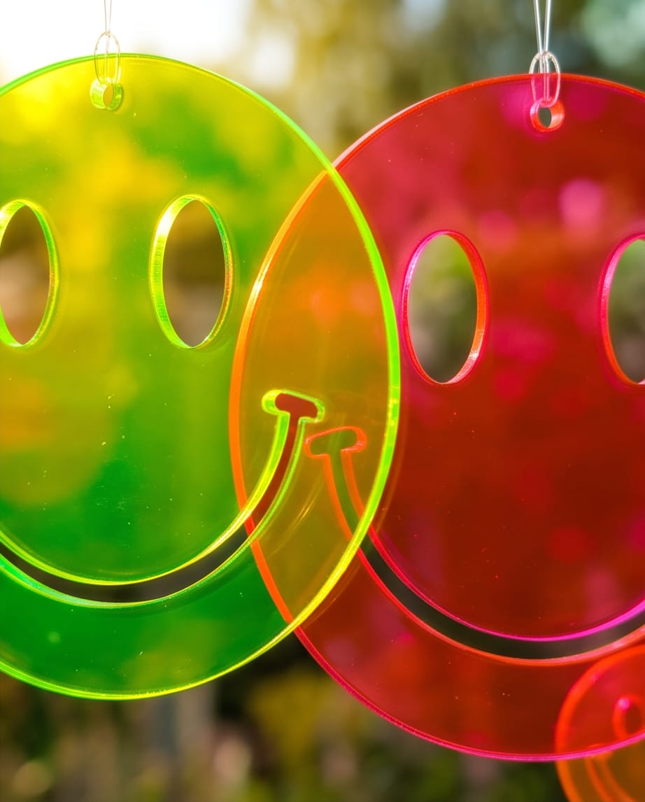 Acryl Smiley Sonnenfänger | Fensterdeko