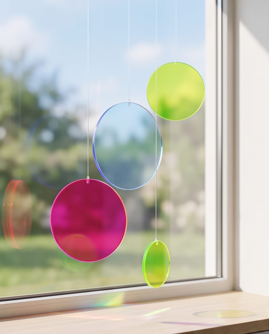 Acryl Sonnenfänger "Kreis" | Bunte Fensterdeko