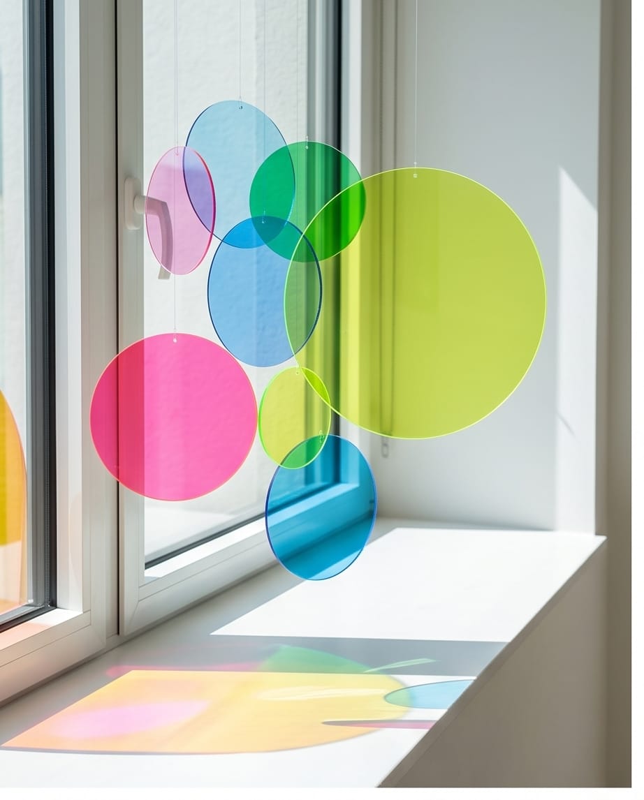 Acryl Sonnenfänger "Kreis" | Bunte Fensterdeko