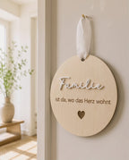 Holz-Dekoschild "Familie"