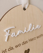 Holz-Dekoschild "Familie"