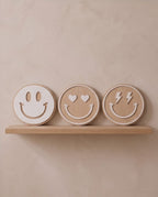 Smileys 3D Wandkunst "Good Vibes" | 2er-Set Holz & Acryl