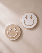 Smileys 3D Wandkunst "Good Vibes" | 2er-Set Holz & Acryl
