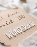 Holzschild "Sei frech, wild & wunderbar" | Kinderzimmer Deko
