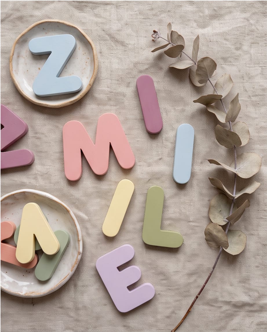 Pastell Acryl-Buchstaben | Individuelle 3D-Wanddeko & Namensschilder