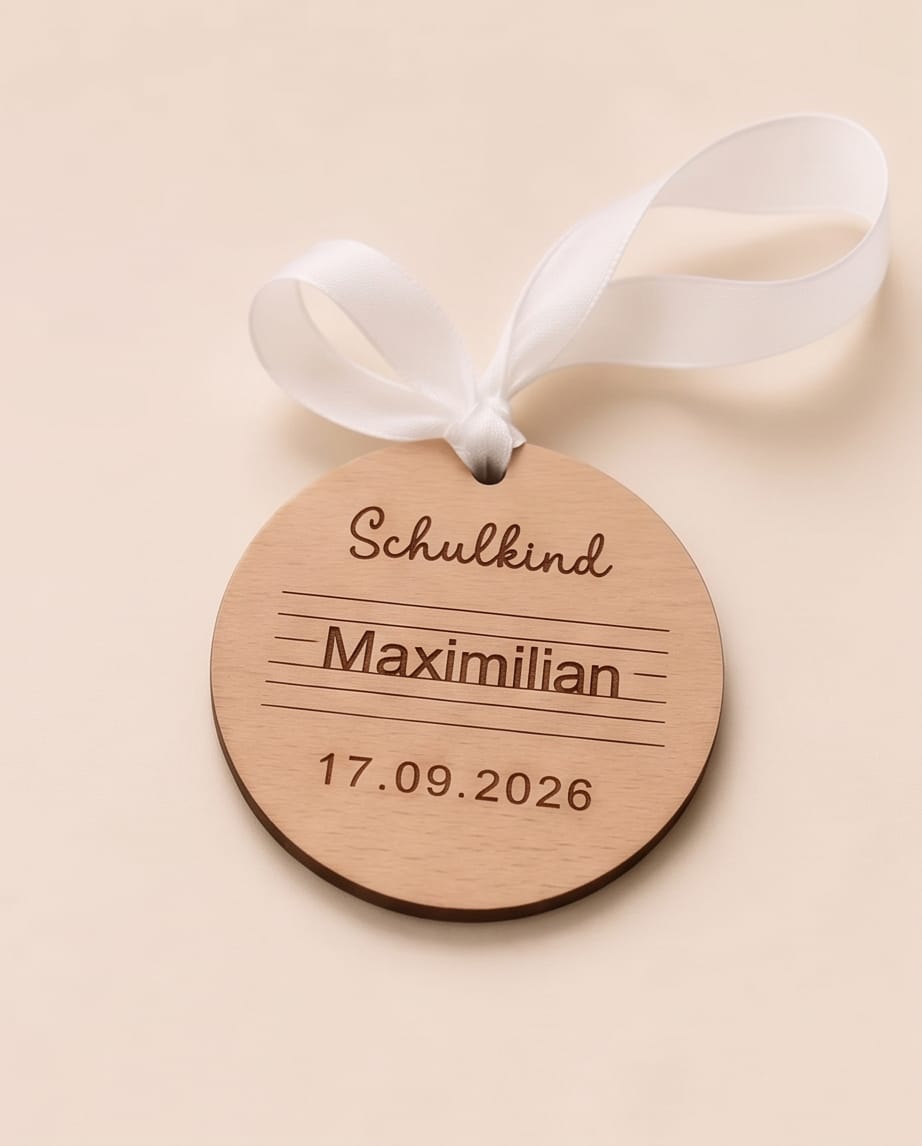 Personalisierter Holz-Anhänger "Schulkind" | Deko für die Schultüte