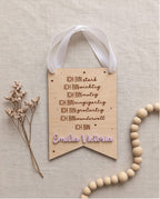 Personalisiertes Affirmations-Schild für Kinder | "Ich bin" Holz-Wanddeko mit 3D-Wunschname